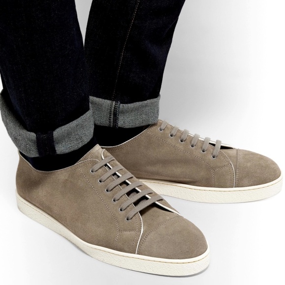 John Lobb Levah Suede  sneakers Dove Grey - Picture 5 of 5